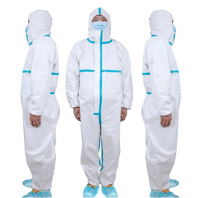 OEM Wholesale/Supplier Protective Coveralls SMS Safety Clothing Isolation Gown Protection Suit Safety Wear