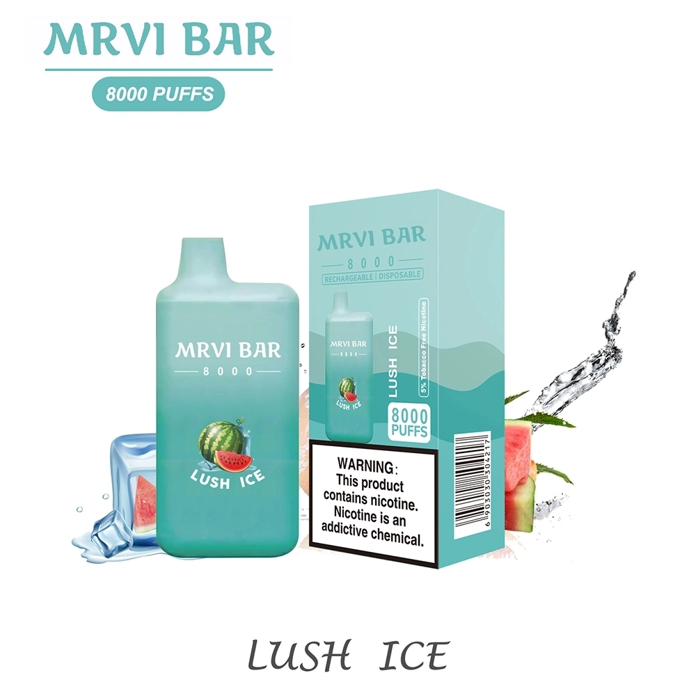 Hot Selling Mrvi Bar 8000 Puffs16ml E-Liquid 10 Flavors 5% Ni Disposable Vape Pen