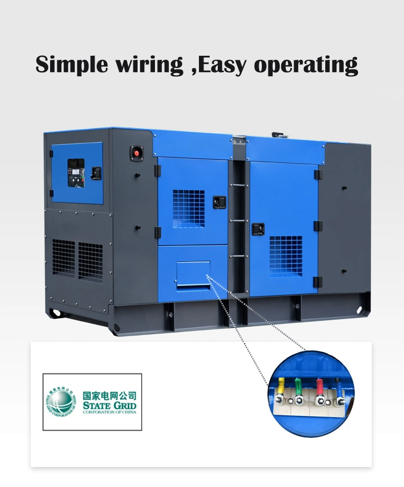 Soundproof 15kVA 50kw/62kVA 120kw/150kVA EPA Engine Diesel Generator Set Low Noise Silent