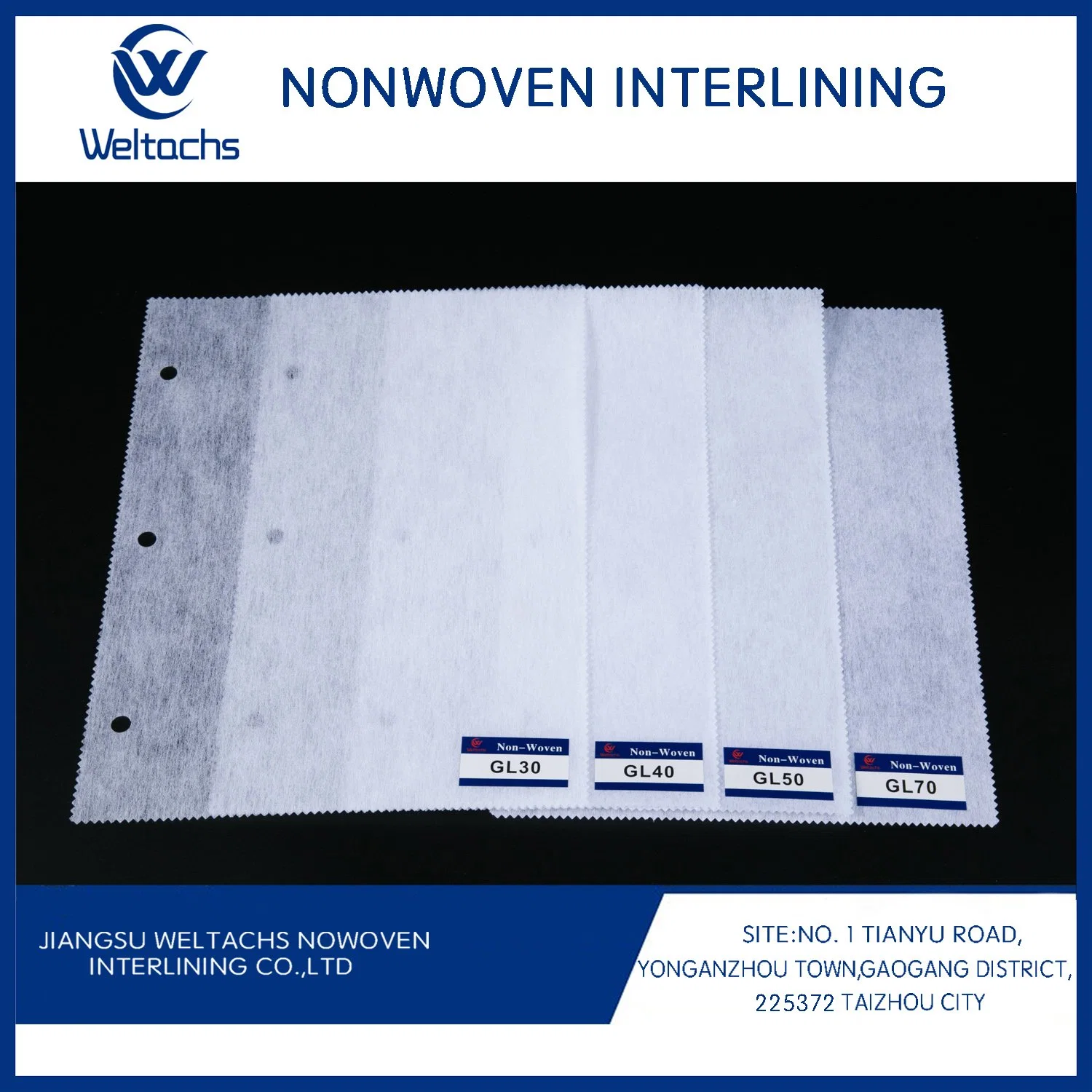 Custom Clothing Accessories Interfacing Fabric Fusible Interlining Nonwoven Fabric Washing Polyester