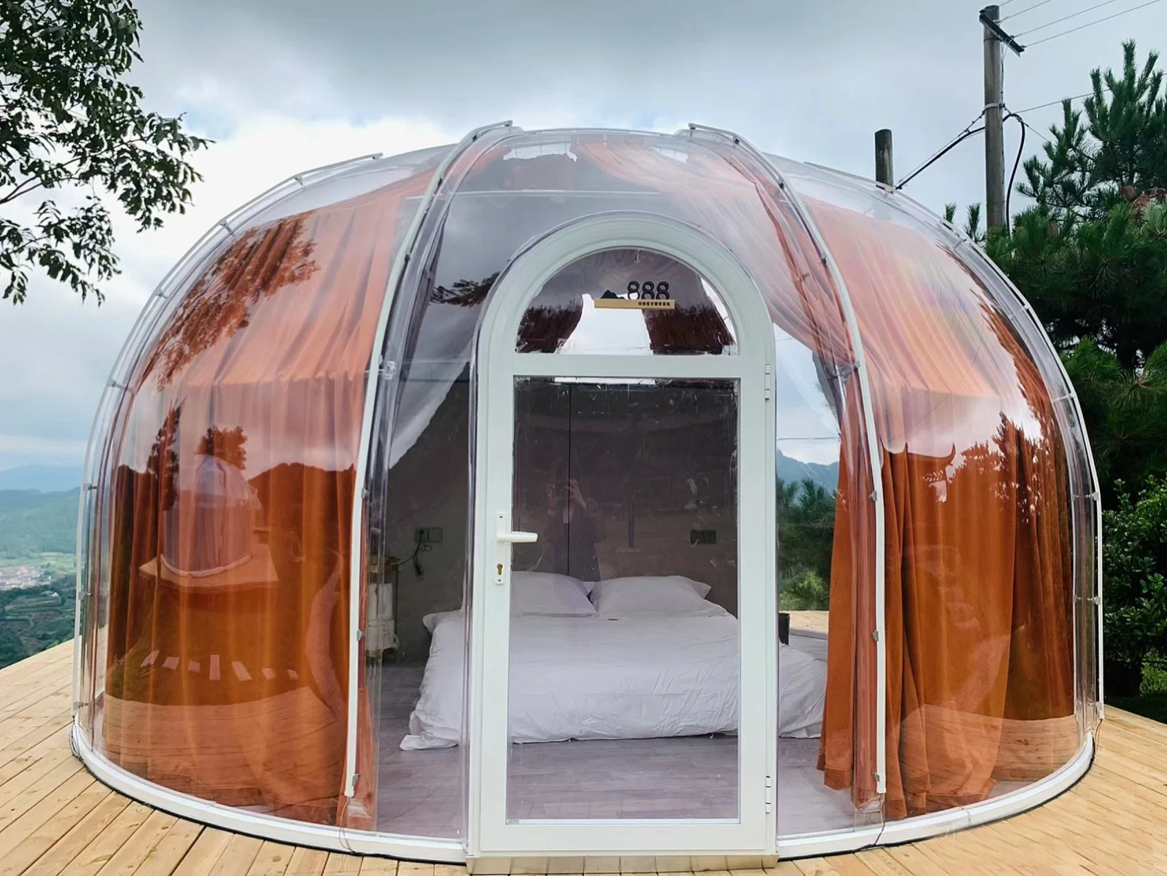 PC Dorm Stars View House Pod Homes Outdoor Garden Sun Room Portable Pod Bubble House Green Houses Modern Ys4.2