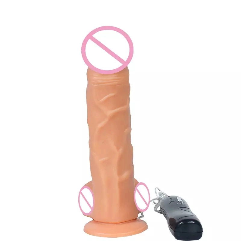 7.3 Inch TPE Vibrating Dildo Adult Novelty Toys with 6 Mode Cheap Dildo Sex Toys for Women