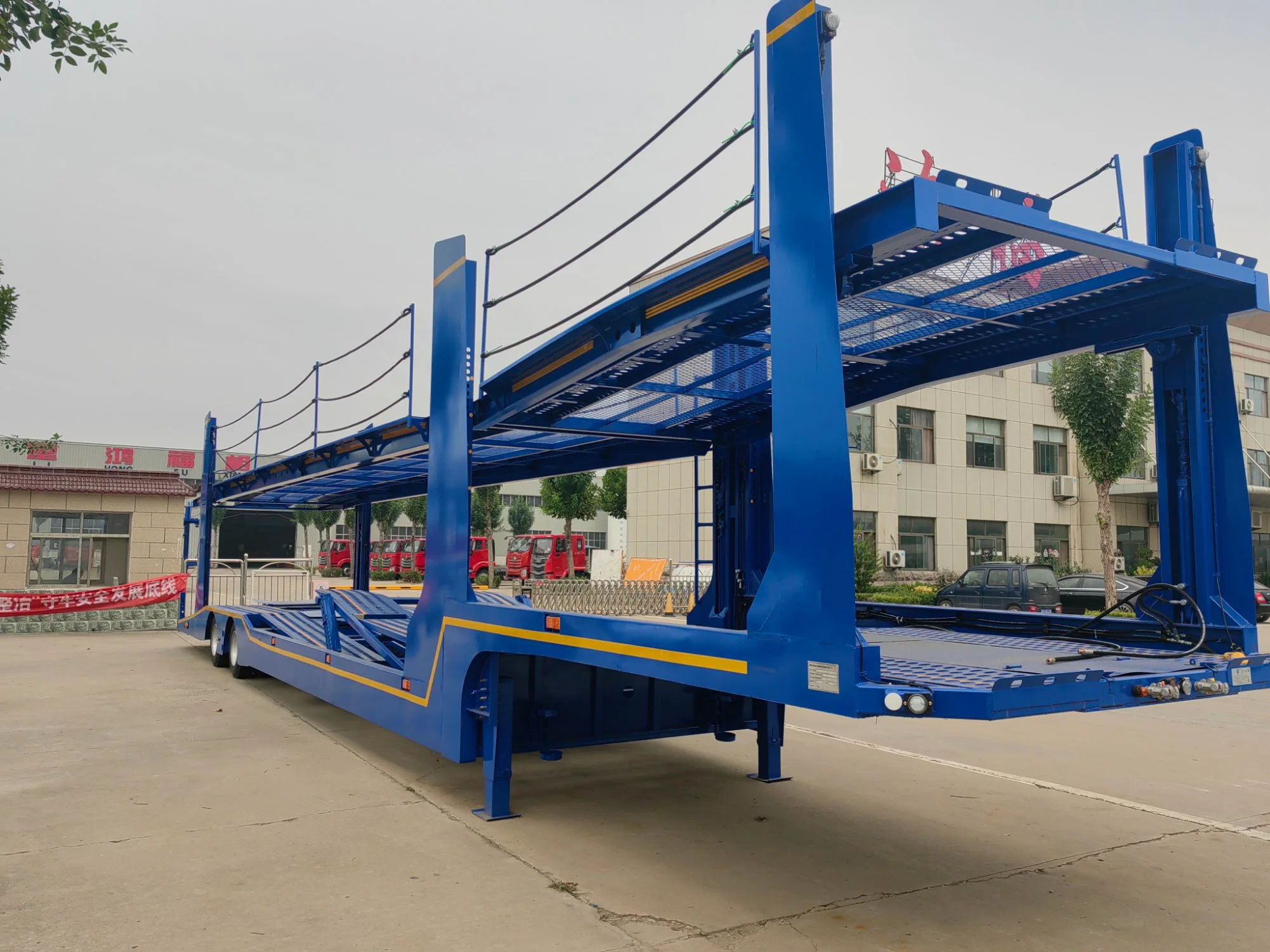 Ottc Certification Can Be Provided New Double Deck Car Carrier Car Transport Lowbed Semi Trailer