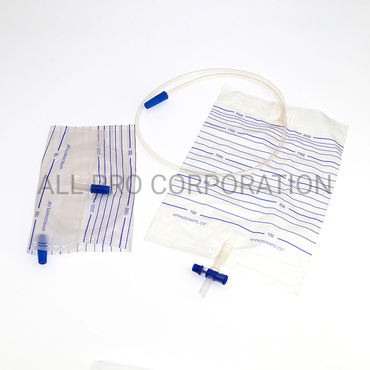 Medical Hospital Pushing Cross Valve Outlet Urine Collection Drainage Bag