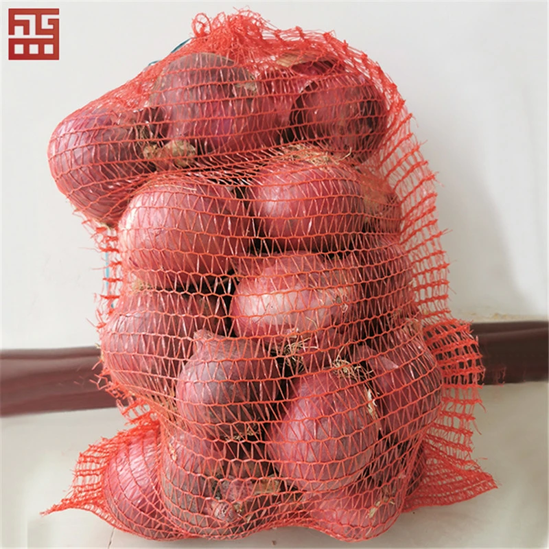 Customized PP / PE Leno Mesh Net Bags Garlic Onion Packaging Mesh Bags