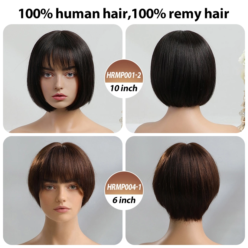 Gerade Frisur 6 Zoll Ombre Braun Kurze Bob Perücke 100% Remy Transparente Spitze Vordergewüllen Menschenhaar