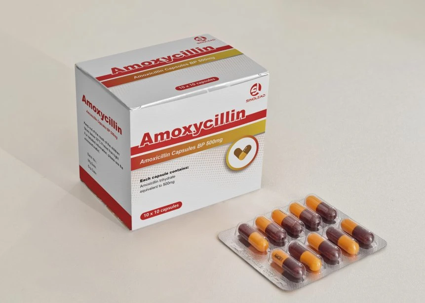 كابسولين معتمد من GMP معتمد من Amoxicillin 500 ملغ