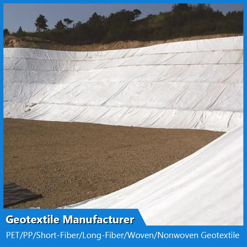 Geofabric Needle Punched Pet Polyester Short Fiber Geotextile Non Woven Geotextile Land Fill Project