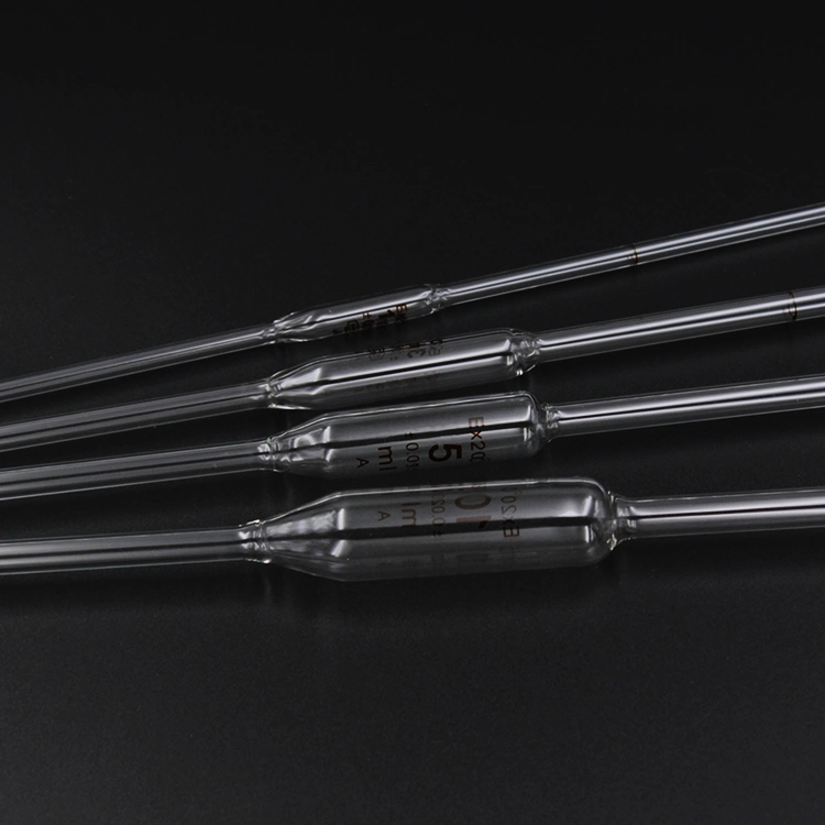 Laboratory Glass Transfer Serological Pipette with Scale