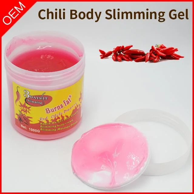 Gel de masaje corporal reductor de peso y quemador de grasa Chili Slimming en oferta 1kg, reafirma la piel