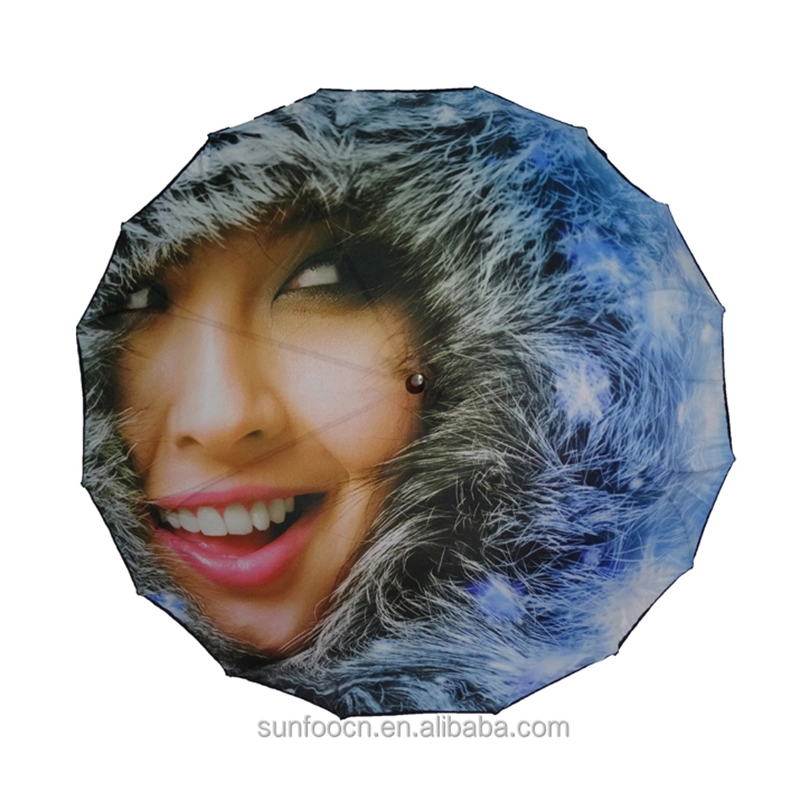 Custom Pattern Character Girls' Pictures Photo Print Special Umbrella with Full Digital Printing Over Canopy