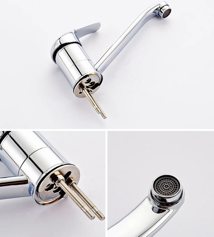 All-Copper Universal Single Handle Hot/Cold Mixing Water Revolve Faucet