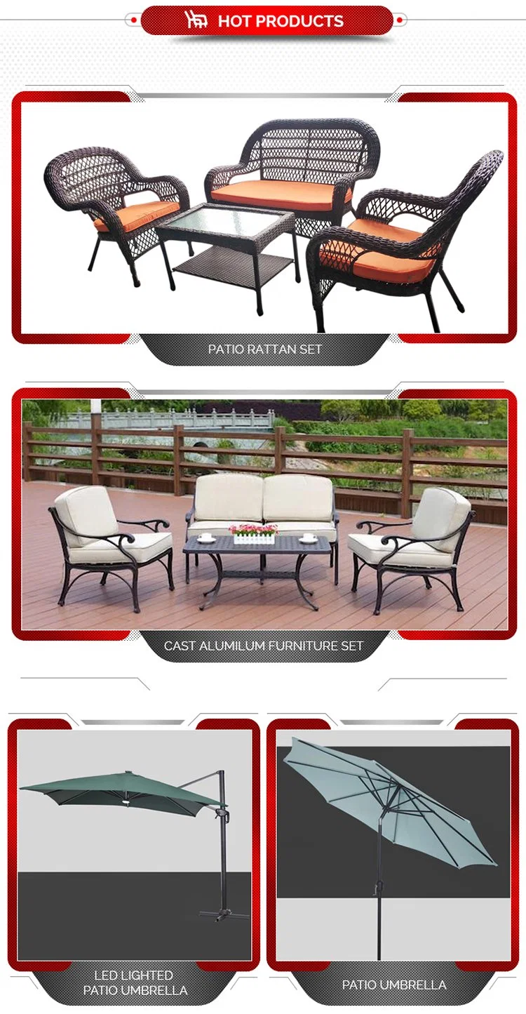 Outdoor Home Garden Long Table Steel Retangular Table for Garden