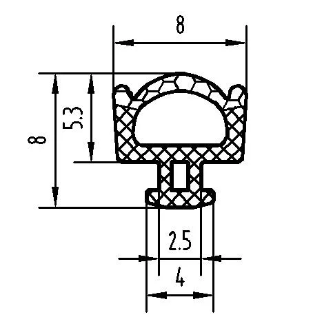 Sound Proof Custom Designs Sealing Rubber Profile for Aluminum Window Door