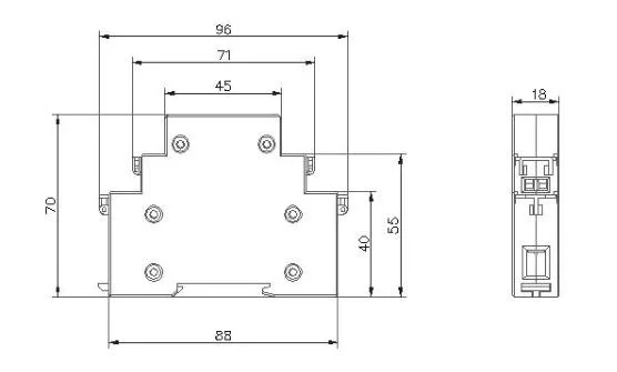 Adl10-E 10 (60) a Input Single Phase Energy Power Meter