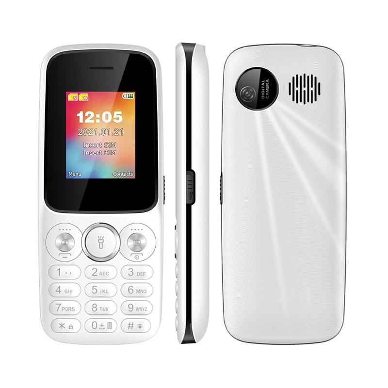 Uniwa E1804 Ecrã de 1.77 polegadas baixo preço teclado fino Duplo Botão GSM SIM telemóvel