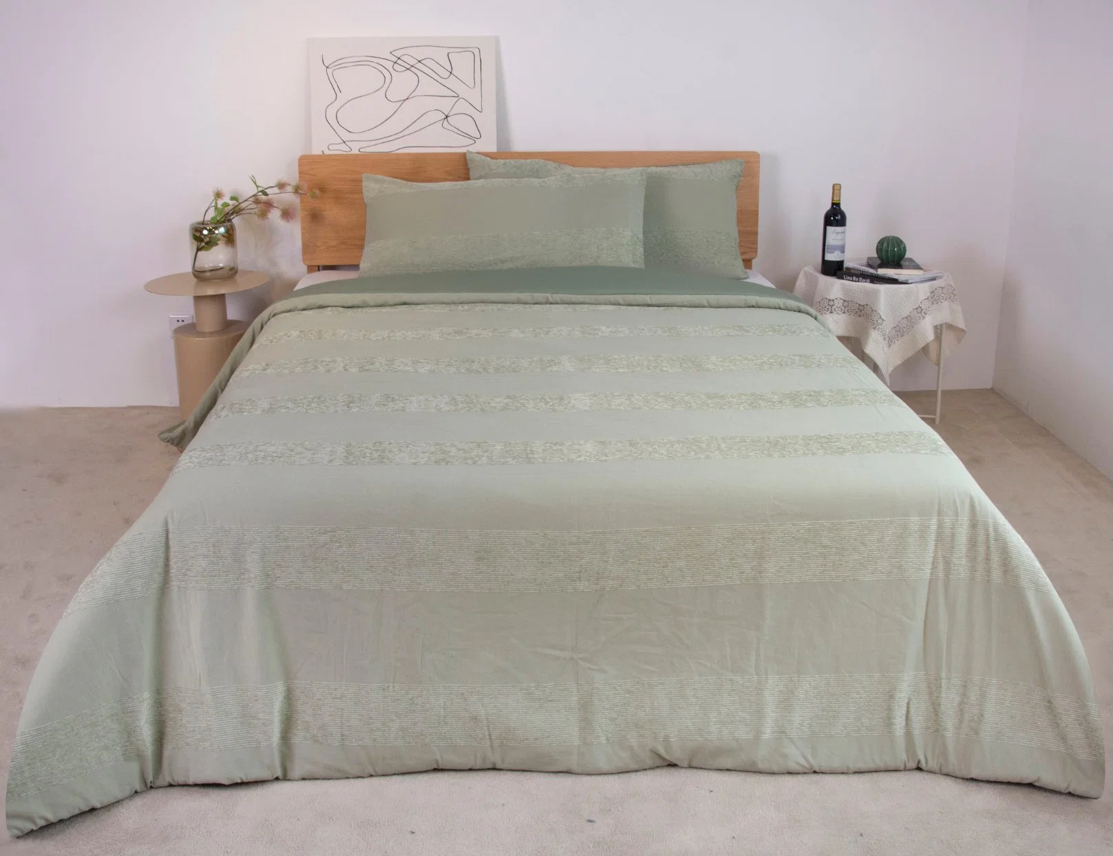 Bettwäschensatz 3pcs dick Flanell Fleece Velvet Bettbezug weich Queen King Size Winter Home Textil