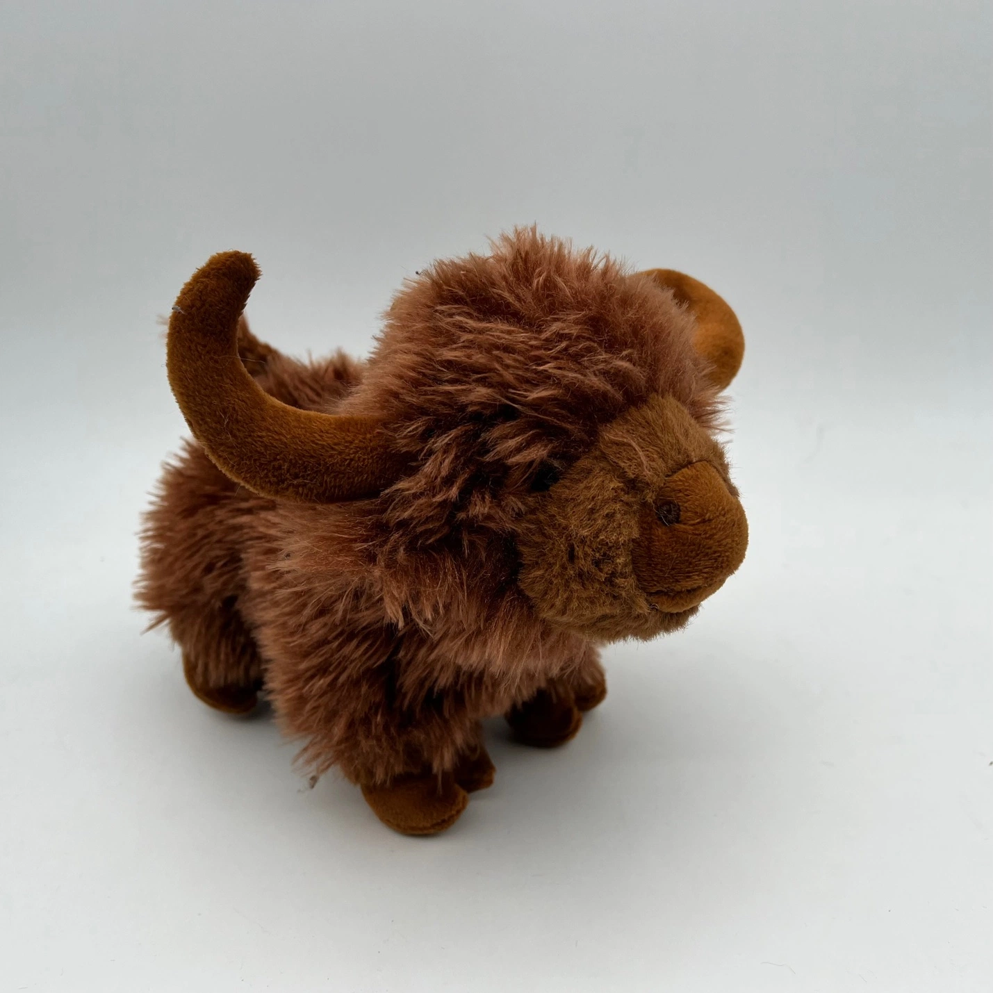 Brown Long Fur Special Yak Highland Cattle Plush Toy Fluffy Soft Yak Stuffed Animals