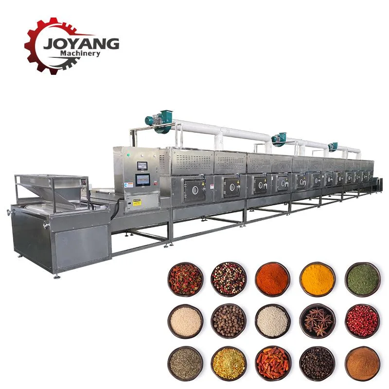 Spices Condiment Industrial Microwave Sterilization Equipment with PLC Control