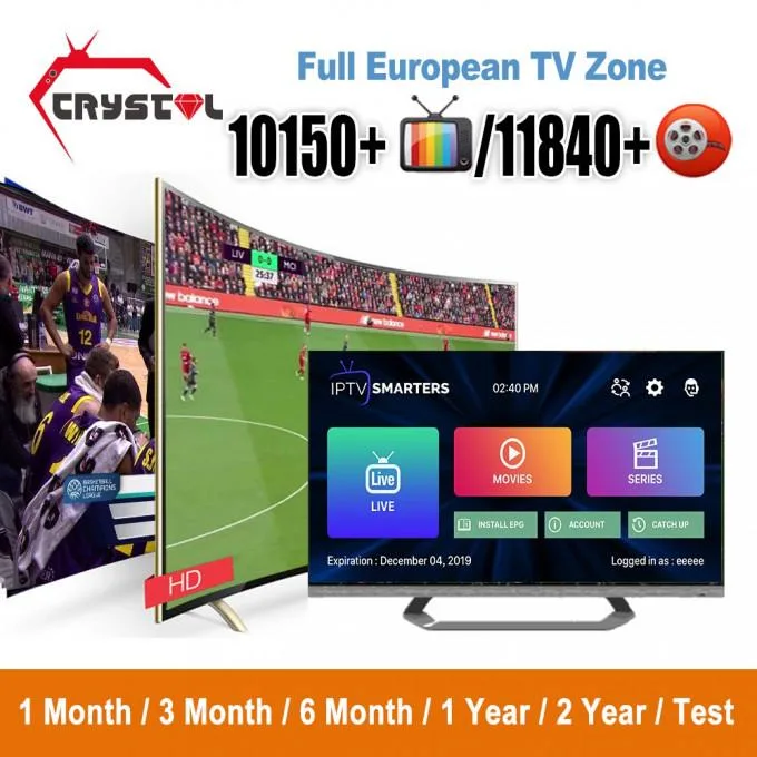 Acheter Abonnement 1 an d'IPTV avec panneau de revendeur Organisation mondiale de l'Europe EUROPA USA Procès de ligne de Smart M3U 4K TV moins de 15 USD le commerce de gros