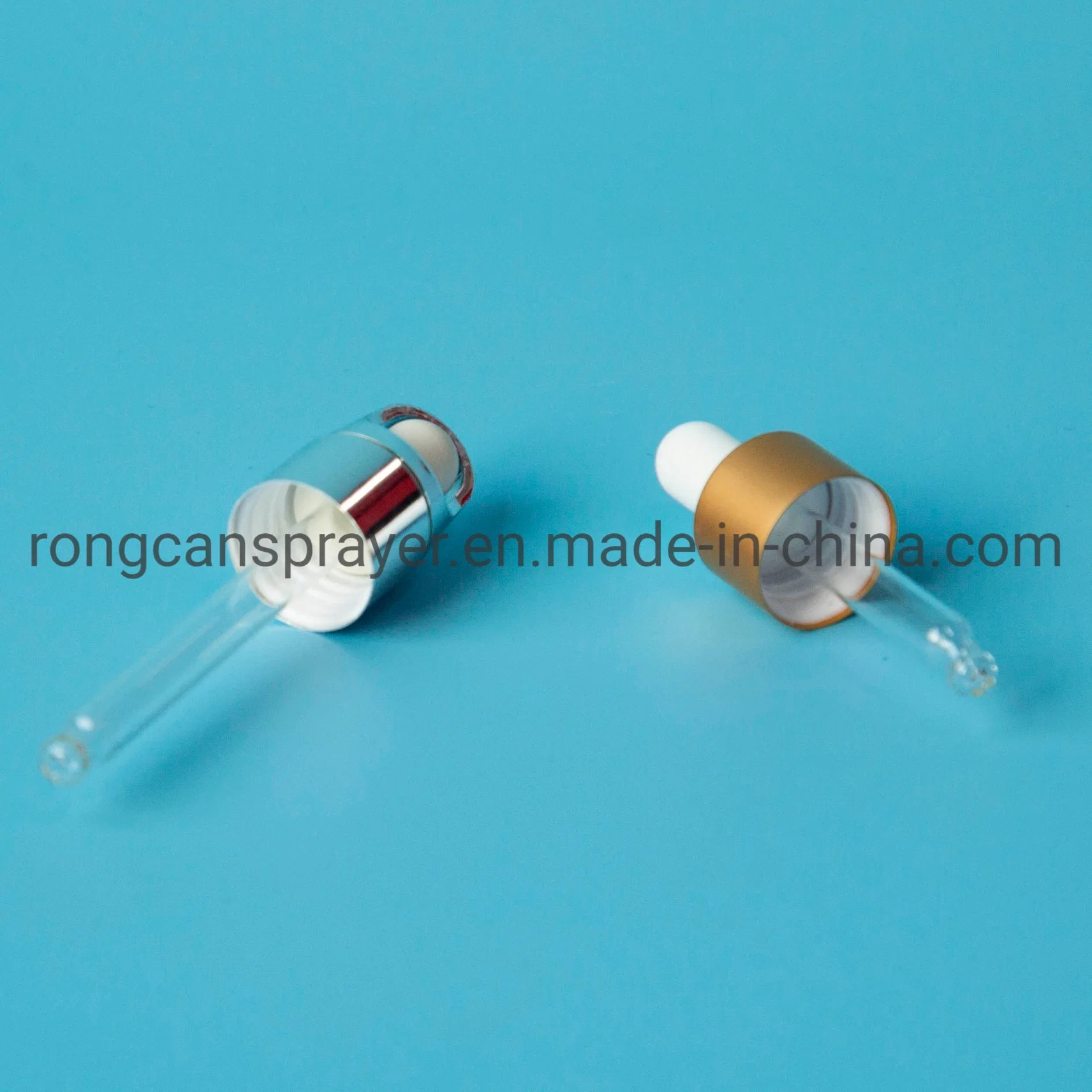 Best Quality Glossy Matte Silver Gold 18/410 18/415 Aluminum Plastic Dropper Cap Glass Essen