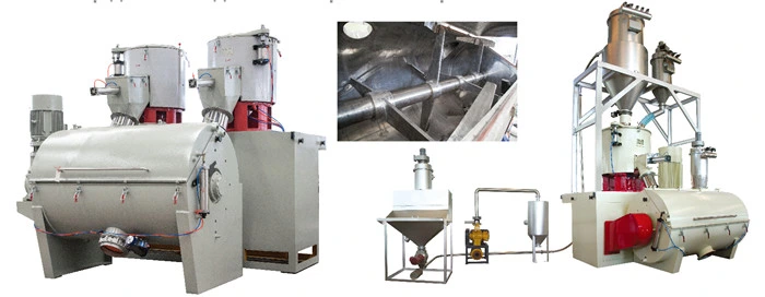 High Speed Heating Cooling Plastic Powder Resin Turbo Mixer