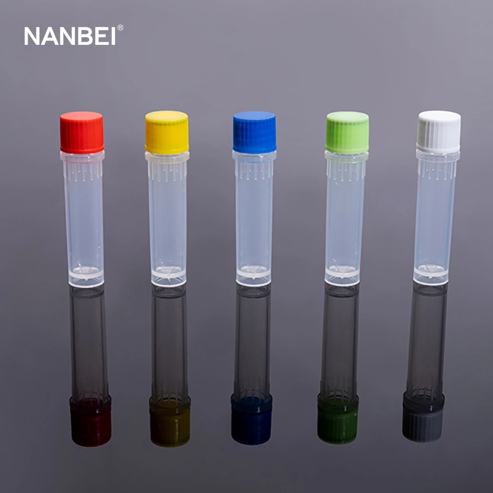 Nanbei Medical Grade PP Material Disposable Self-Standing Screw 1.5ml 1.8ml 2ml 5ml 10ml Cryovial Freezing Cryogenic Tube Cryotube Vials