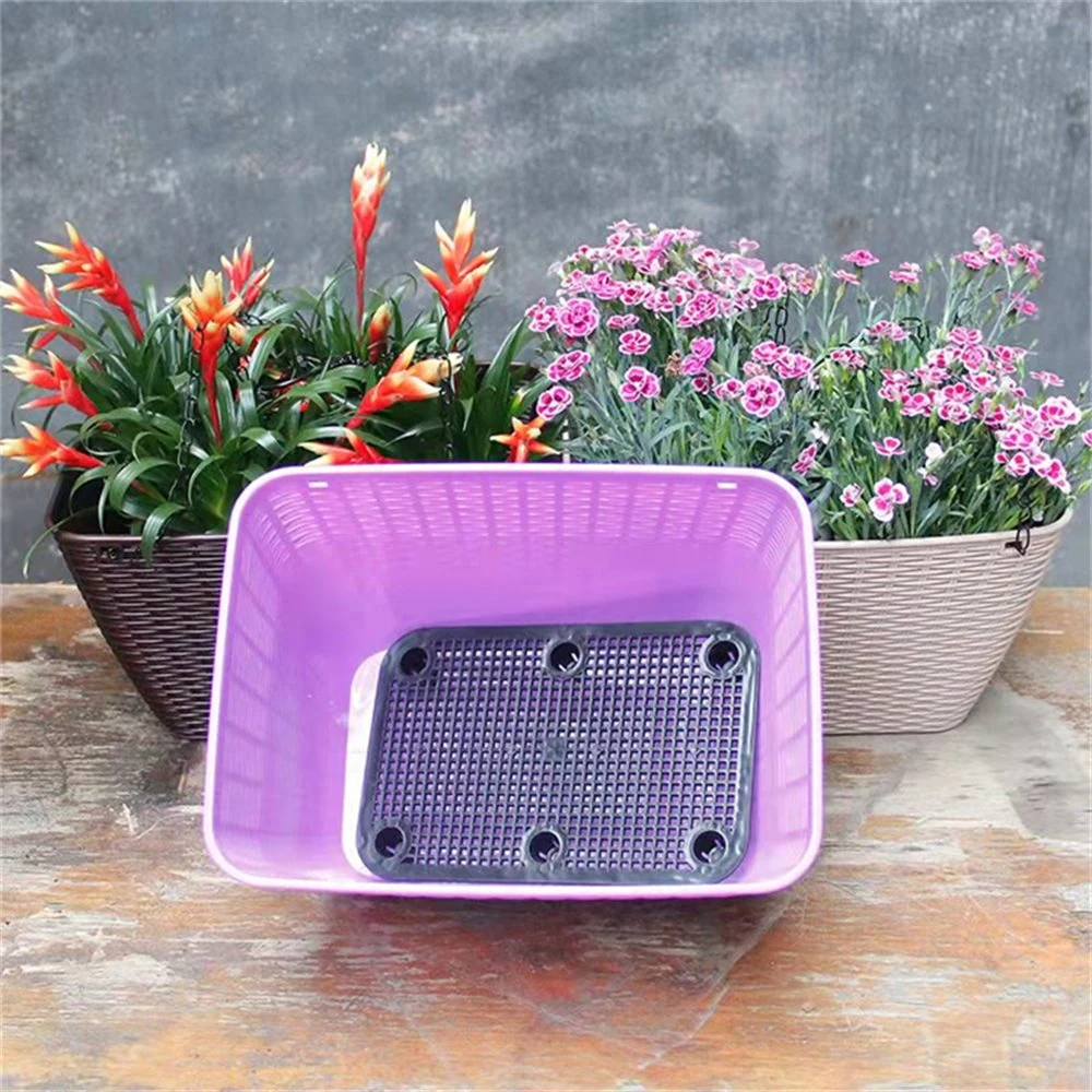 Factory Sales Rattan Series Soilless Culture Hanging Basket Flowerpot