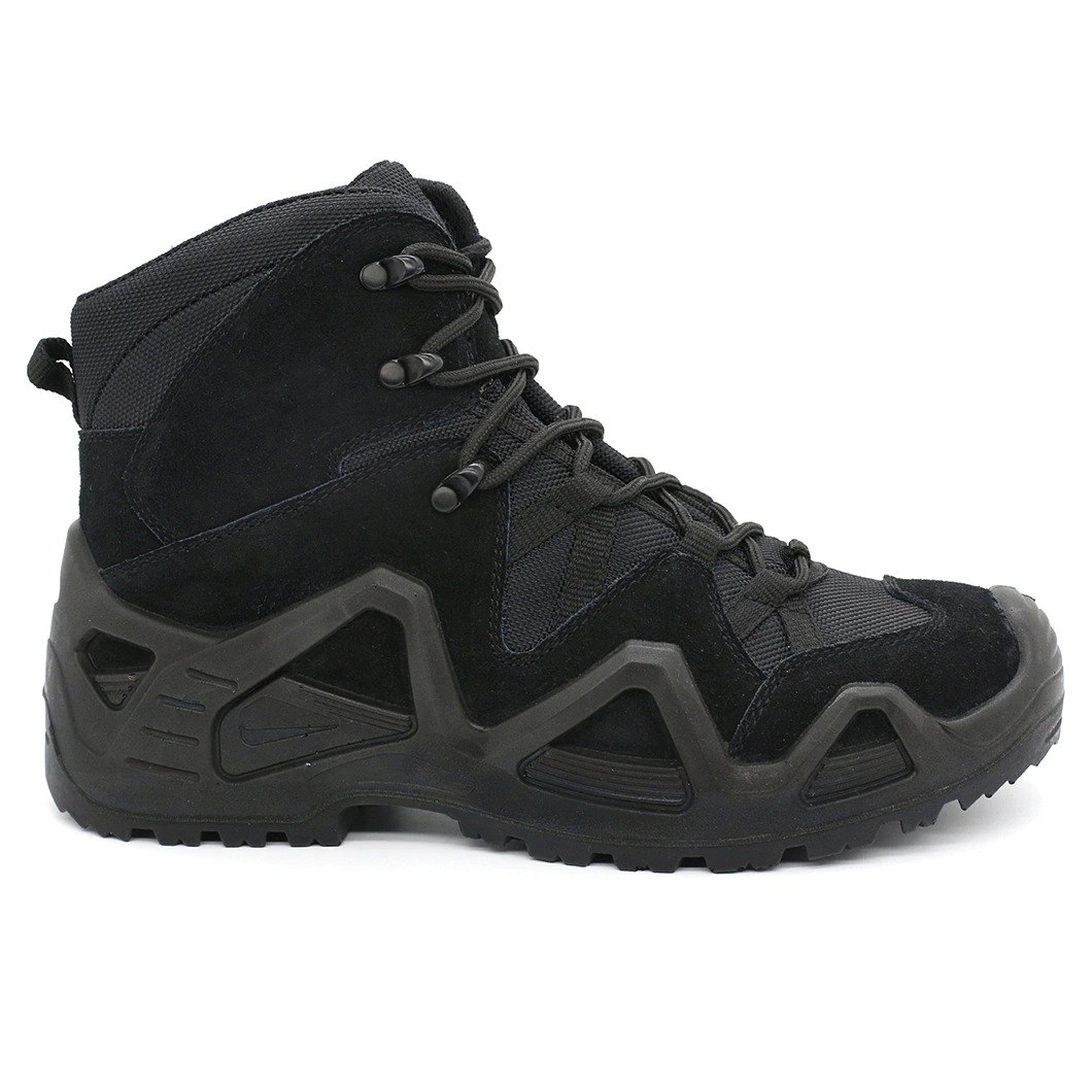 Black Suede Puncture Resistant Light Non Safety Boots Shoes