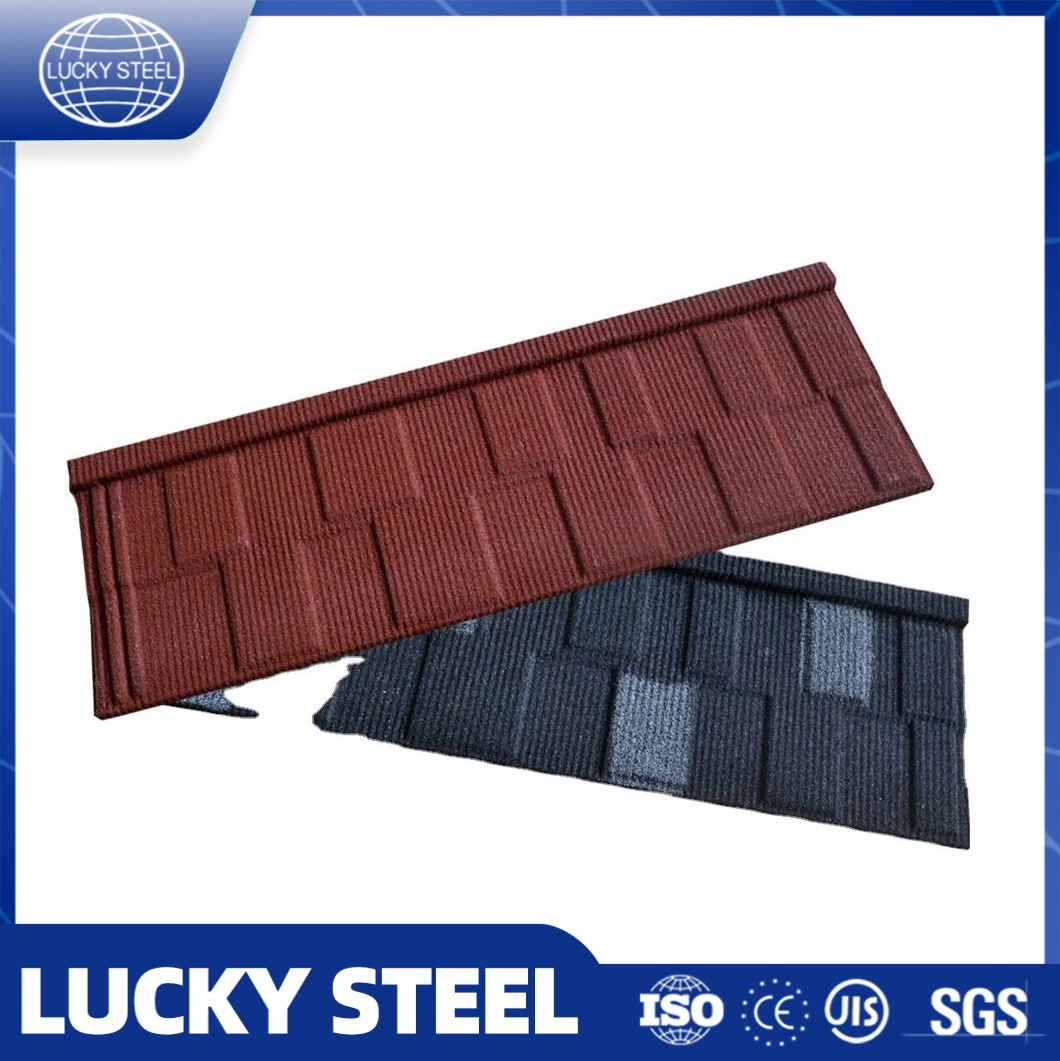 Anti Fading Colorful Durable Quality Stone Coated Steel Roof Tiles