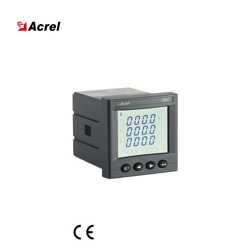 Acrel Série Amc Trifásico Painel CA Medidor de energia monitor LCD programável RS485 Modbus RTU Medidor de energia Amc72L-AV3