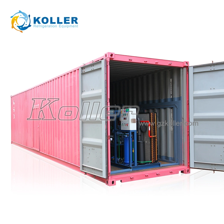 New Technology Automatic Containerized Block Ice Machine with Direct Evaporative Refrigeration System