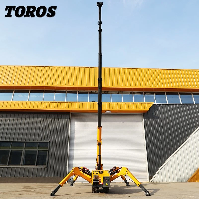 Grúa de tamaño pequeño Cortina de oruga pesada instalación de pared grúa eléctrica Mando a distancia Mini Spider Crane producto 5 Ton