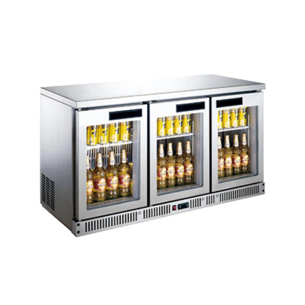 Dos puertas de vidrio barra de Plata barra de refrigerador barra de cerveza pantalla Nevera nevera, nevera, cerveza