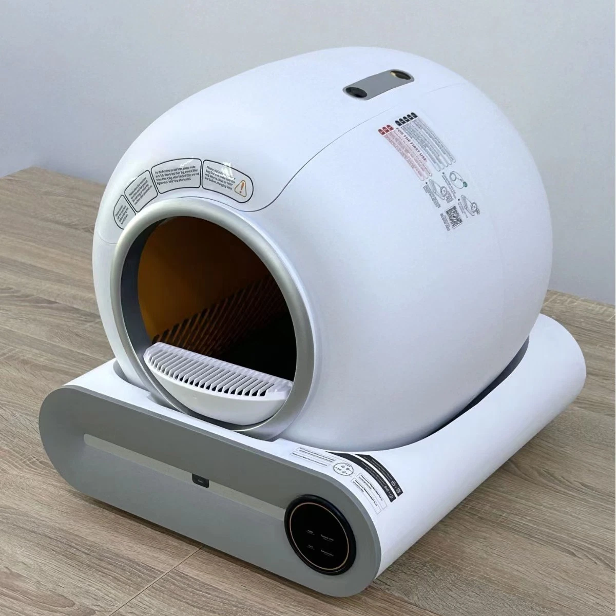 Fast Delivery OEM ODM Customized Logo Modern ABS Plastic Automatic Self Cleaning Cat Litter Box for Multiple Cats