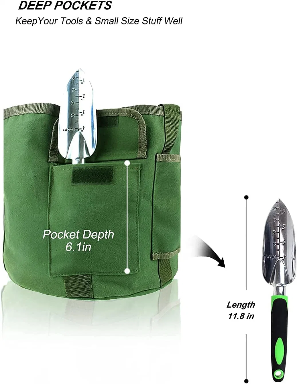 Gartenwerkzeuge Eimer Tasche, Gartenorganisator Tasche für 5 Gallonen Eimer mit Taschen, Garten Leinenbeutel für Werkzeuge