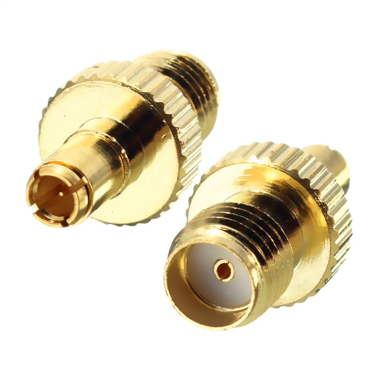 Garden Lawn Brass Adjustable Water Spray Nozzle Hose Connector Gold Tone