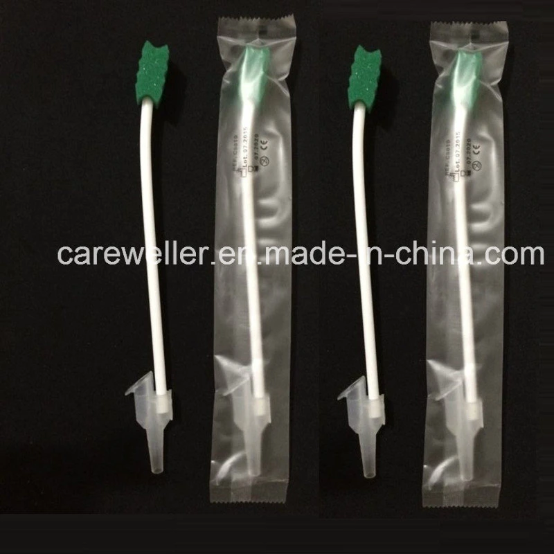 Disposable Dental Sponge Brush with Suction Tip for Cleaning