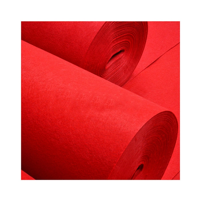 Polyester Carpet Wedding Exhibition Outdoor Brushed Staircase Runner Disposable Red Carpet