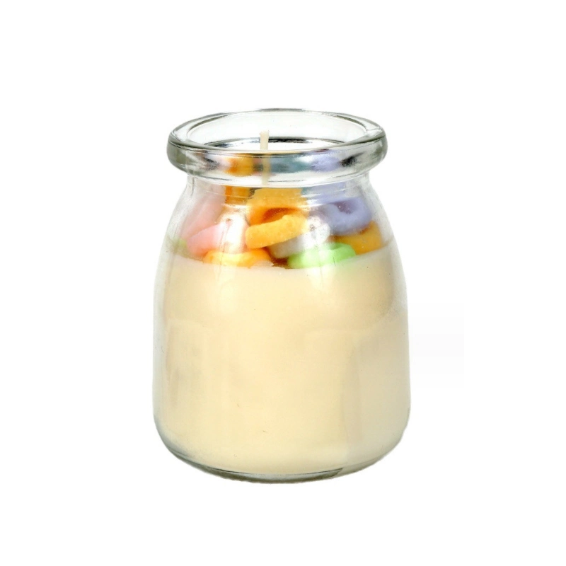 New Clear Milk Glass Jar Candle Scented Candles Luxury Private Label Gift Set Fashion Fancy Customized Scents Soy Wax