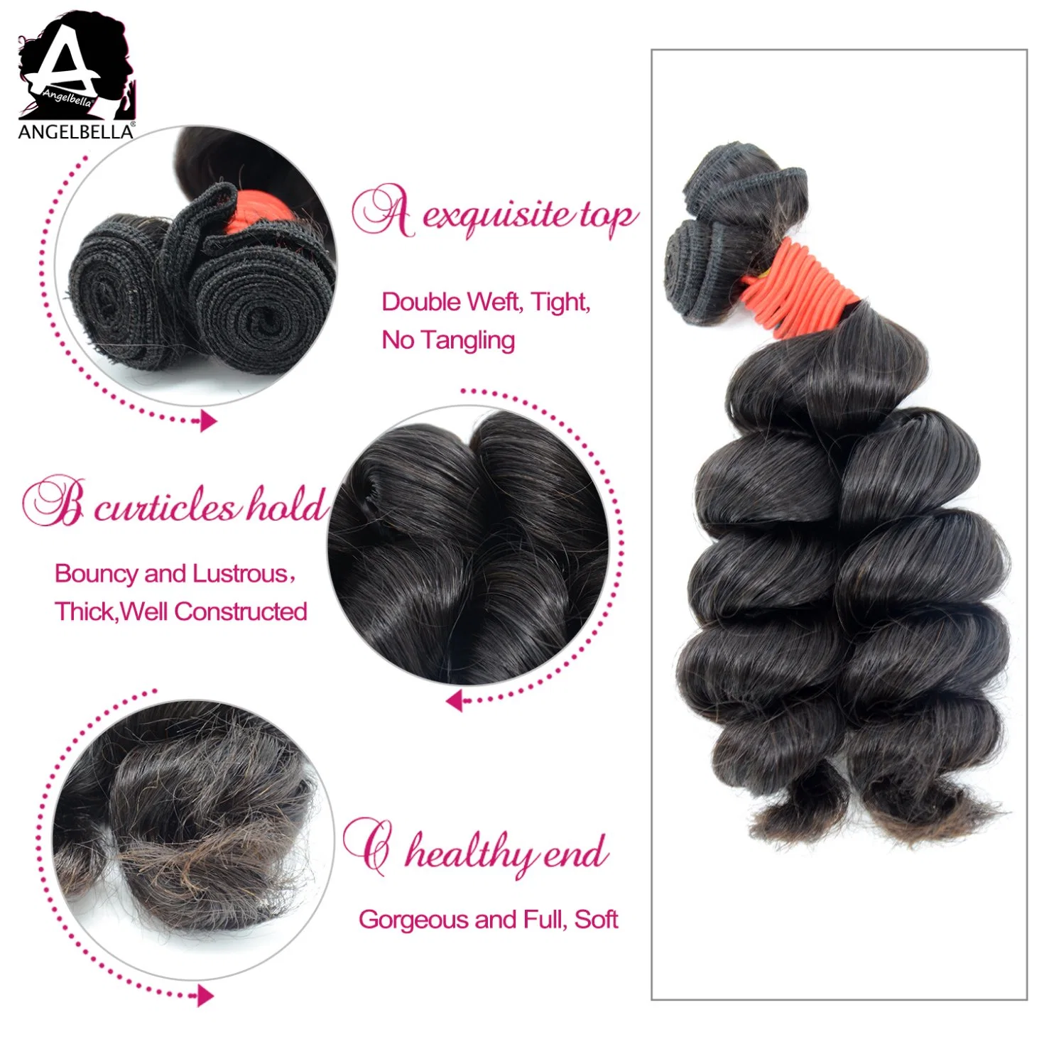 Angelbella New Design Remy Hair Bundles Romance Curl New Styles Human Hair