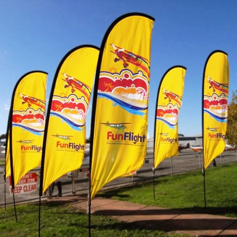 Double Sided Sublimation Printing Feather Flags Promotion Flying Banners