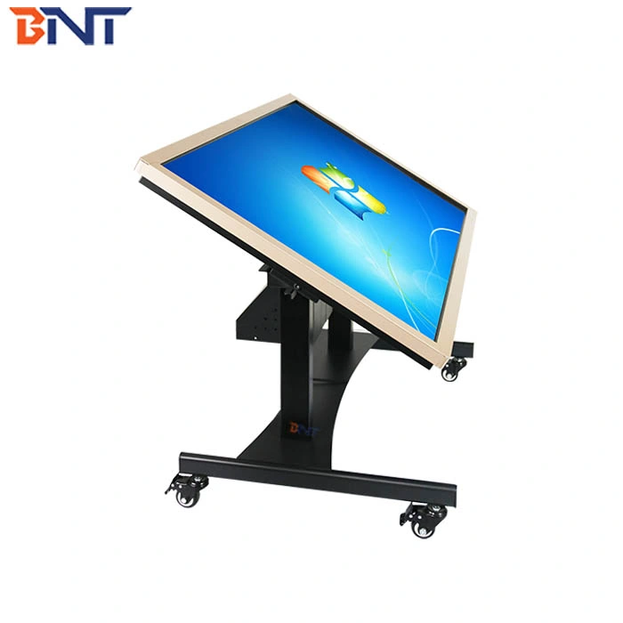 Soporte móvil para TV ajustable en altura de servicio pesado para pantallas planas LCD LED de 46-57 pulgadas.