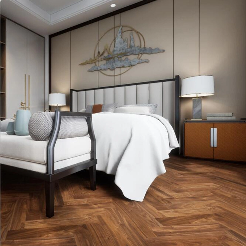 Wood Look 4mm Herringbone Luxury Waterproof Vinyl Click Spc Flooring