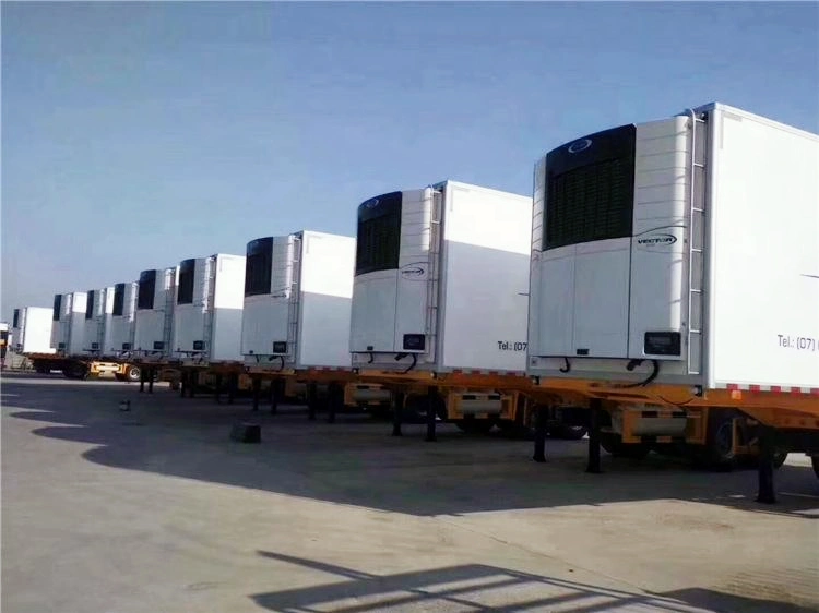 Fiber Glass Steel Cooling 3 Axle 50000 Liters Refrigerated Trailer