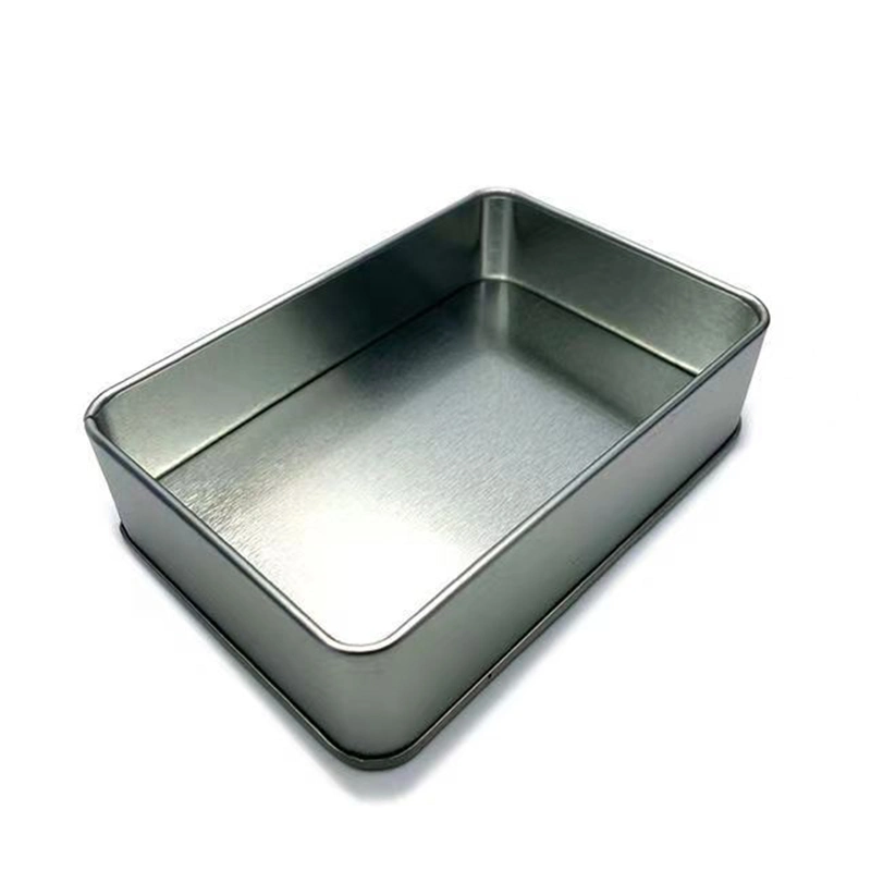 Caja pequeña de estaño de metal vacío con ventana, caja de almacenamiento de metal, almacenamiento con tapa con bisagras, caja de almacenamiento portátil mini, llave de monedas de dinero