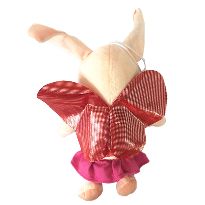 20cm Standing Long Ears Cute Plush Animal Toy Soft Stuffed Pig with Wings