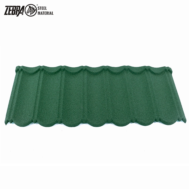 Aluminium Zinc Steel Stone Corrugated Color Coated Roofing Tile Roof Sheet Building Material Lightweight Stone Coated Roof Tile Material