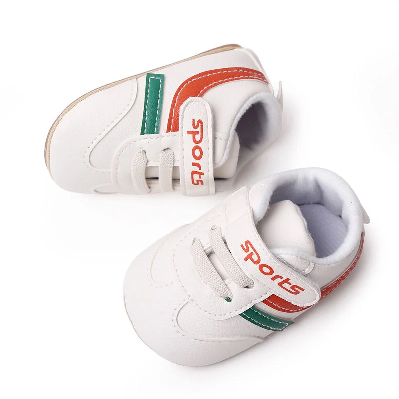 New Arrival Lace up Anti Slip PU Leather 6-9-12 Mouth Baby Shoes