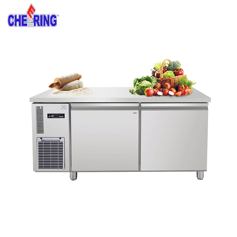 Stainless Steel Refrigeration Equipment Fresh-Keeping Chiller Cold Freezer Under Counter Kitchen Refrigerator
